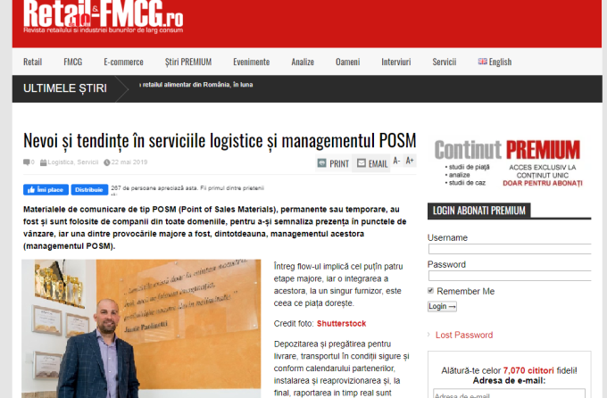 Nevoi si tendinte in serviciile logistice si managamentul POSM